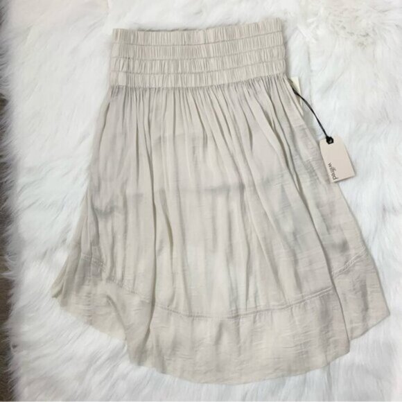 Aritzia Wilfred La Tour Skirt Draped High Lo High Waisted Birch Size XS - Picture 14 of 16